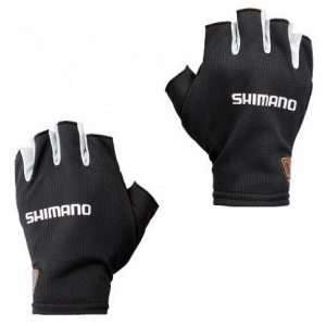 Перчатки SHIMANO MS Sun Shade Glove5Short GL-008N (L Черный/Серебро)