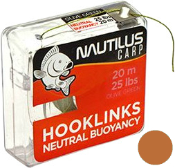 Поводковый материал для ловли карпа NAUTILUS Neutral Buoyancy (10 м/15 lb Mud Brown)