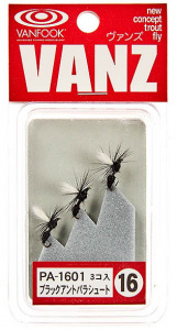 Набор мушек VANFOOK Parachute (№16 Black Ant 1601)