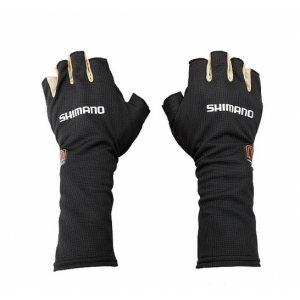 Перчатки SHIMANO MS Sun Shade Glove5 GL-007N (L Черный/Серебро)