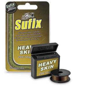 Поводковый материал SUFIX Heavy Skin (5 кг/10 lb Зеленый/Шоколадные пятна)