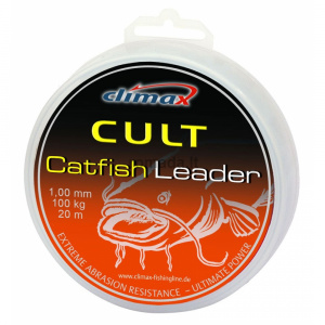 Поводковый материал для ловли сома CLIMAX Cult Catfish Leader (1 мм Серый)