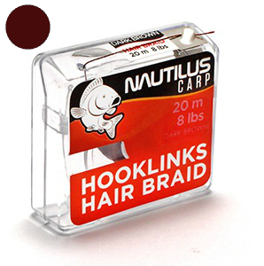 Поводковый материал для ловли карпа NAUTILUS Hair Braid (20 м / 8 lb Dark Brown)