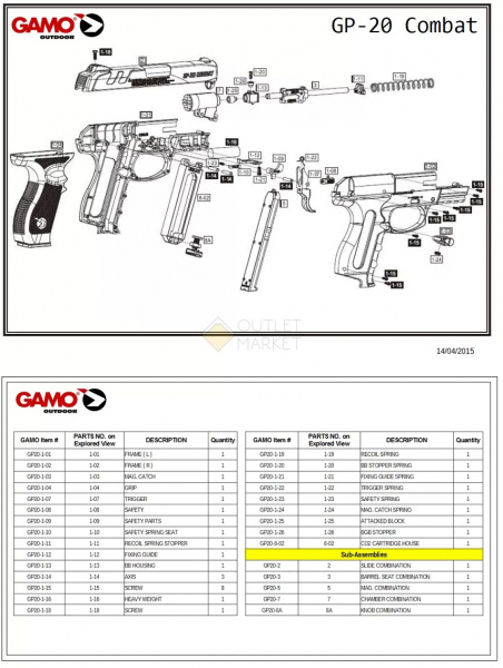 Gamo-GP20-Combat-exploded_14-04